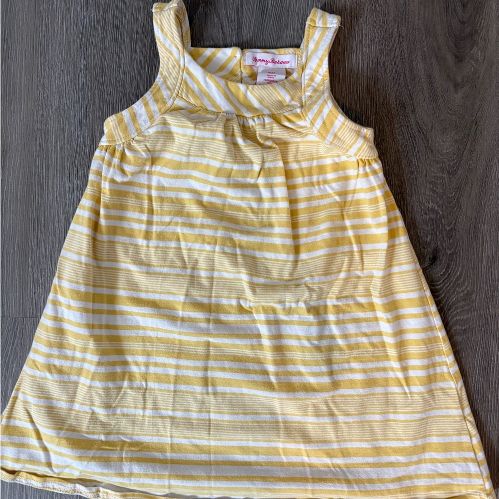 Tommy Bahama Kids Yellow and White Striped Tank Top